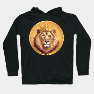 Regal Lion with Crown no.10 Hoodie